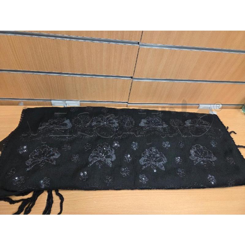 SCIARPA DONNA MALIPARMI NERA E MARRONE DECORI  | Mercatino dell'Usato L'aquila - loc. vetoio 1
