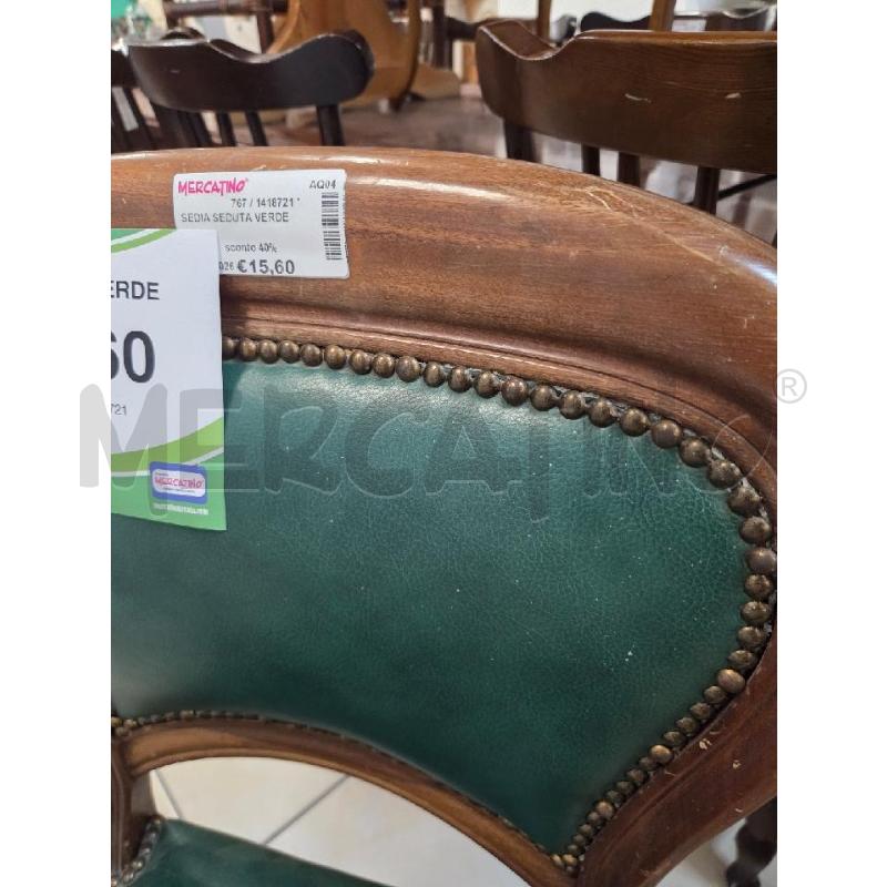 SEDIA SEDUTA VERDE | Mercatino dell'Usato L'aquila - loc. vetoio 2