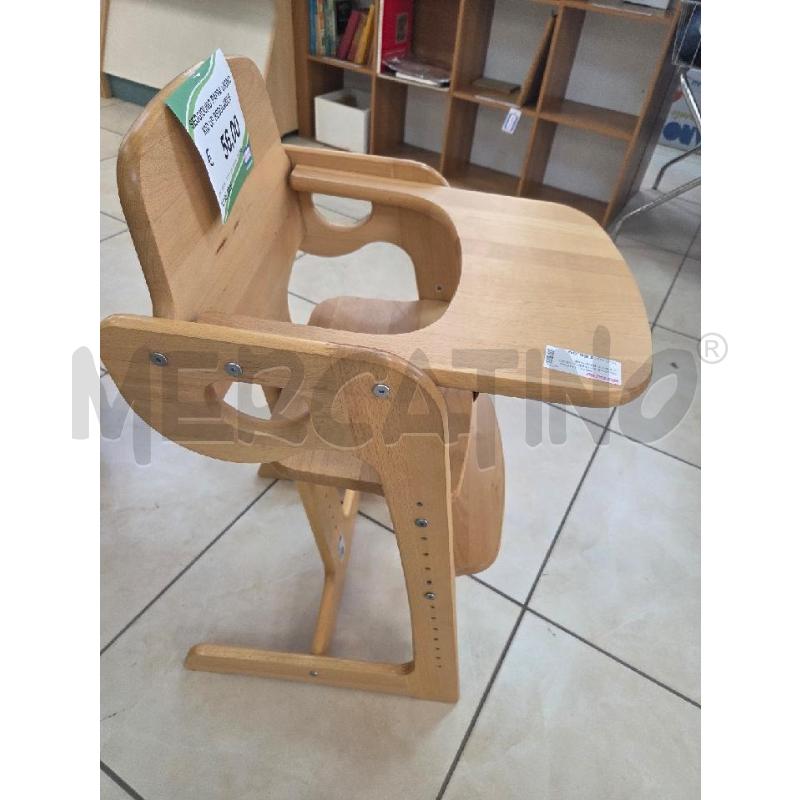 SEGGIOLINO PAPPA LEGNO KID UP REGOLABILE  | Mercatino dell'Usato L'aquila - loc. vetoio 1
