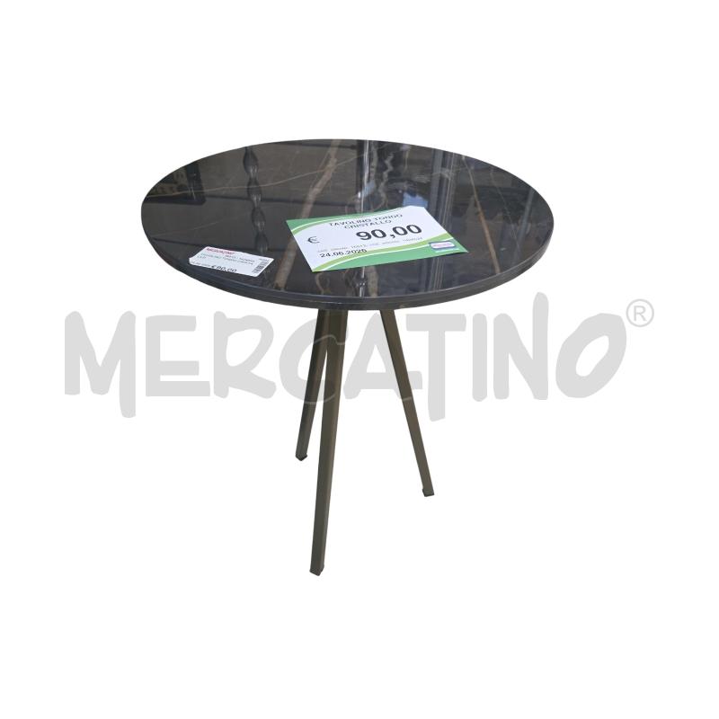 TAVOLINO TONDO CRISTALLO | Mercatino dell'Usato L'aquila - loc. vetoio 1