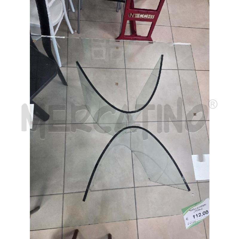TAVOLO QUADRATO CRISTALLO | Mercatino dell'Usato L'aquila - loc. vetoio 2