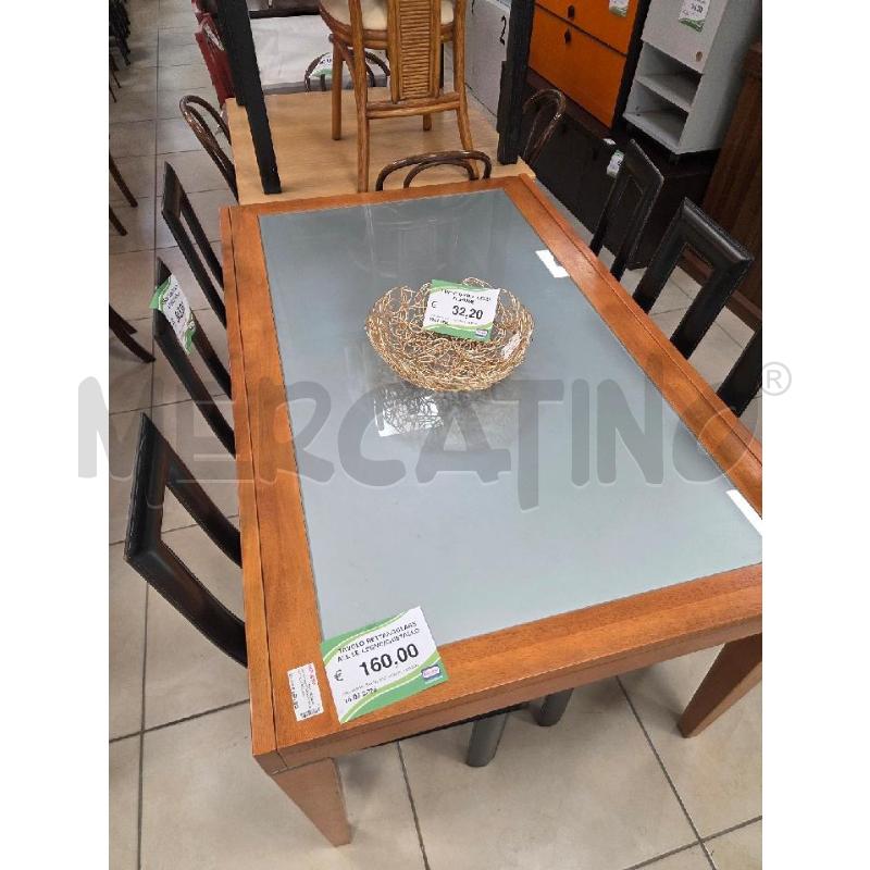 TAVOLO RETTANGOLARE ALL.LE LEGNO/CRISTALLO | Mercatino dell'Usato L'aquila - loc. vetoio 1
