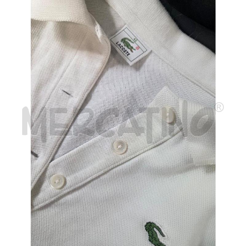 TOP LACOSTE BIANCO   | Mercatino dell'Usato L'aquila - loc. vetoio 3