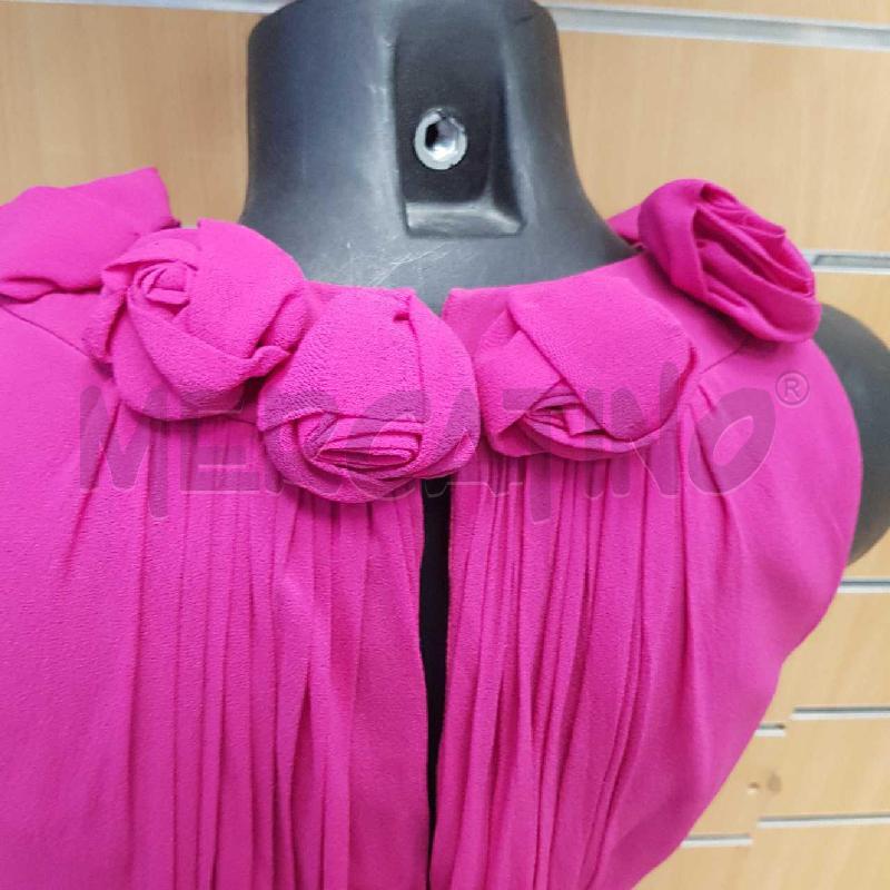 TOP SETA L.SPAGNOLI FUCSIA PLISSE'  | Mercatino dell'Usato L'aquila - loc. vetoio 3