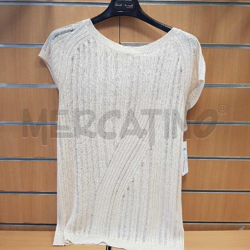 T SHIRT DONNA JUCCA IN MAGLINA PANNA   | Mercatino dell'Usato L'aquila - loc. vetoio 1