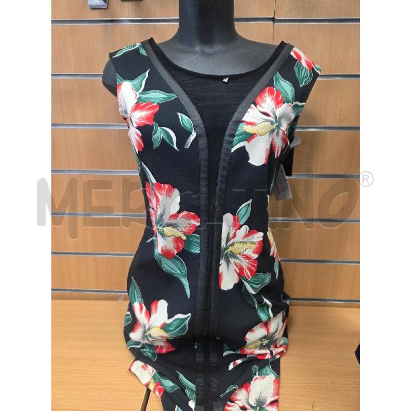 VESTITO DONNA GUESS TUIBINO NERO A FIORI  NUOVO   | Mercatino dell'Usato L'aquila - loc. vetoio 1