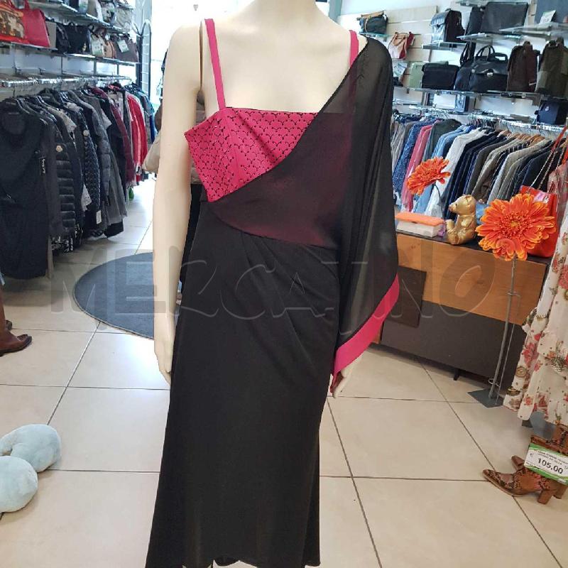 VESTITO DONNA JANE  NEROE FUCSIA  ELEGANTE   | Mercatino dell'Usato L'aquila - loc. vetoio 1