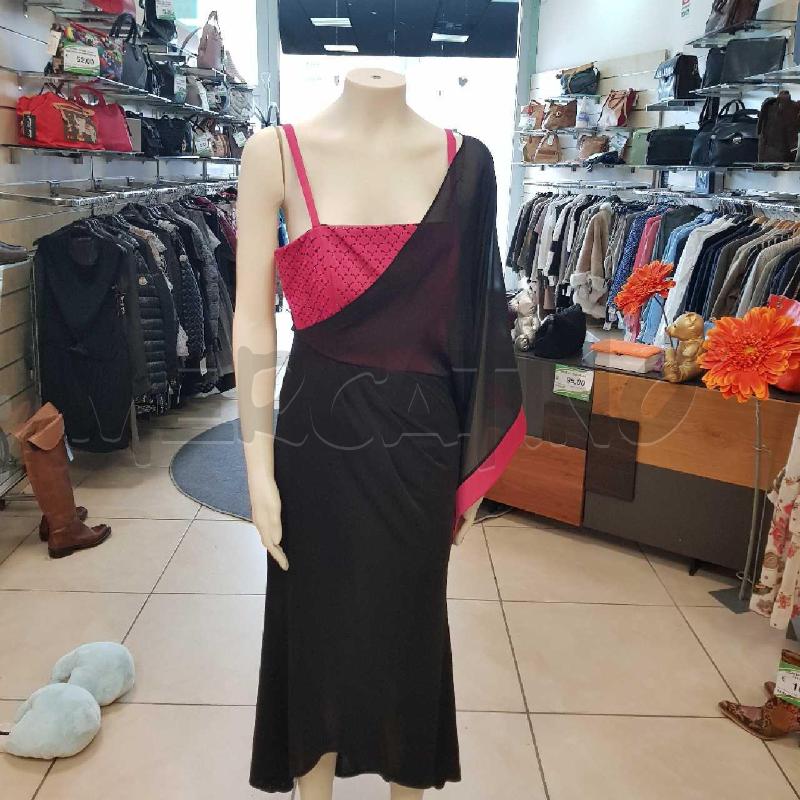 VESTITO DONNA JANE  NEROE FUCSIA  ELEGANTE   | Mercatino dell'Usato L'aquila - loc. vetoio 3