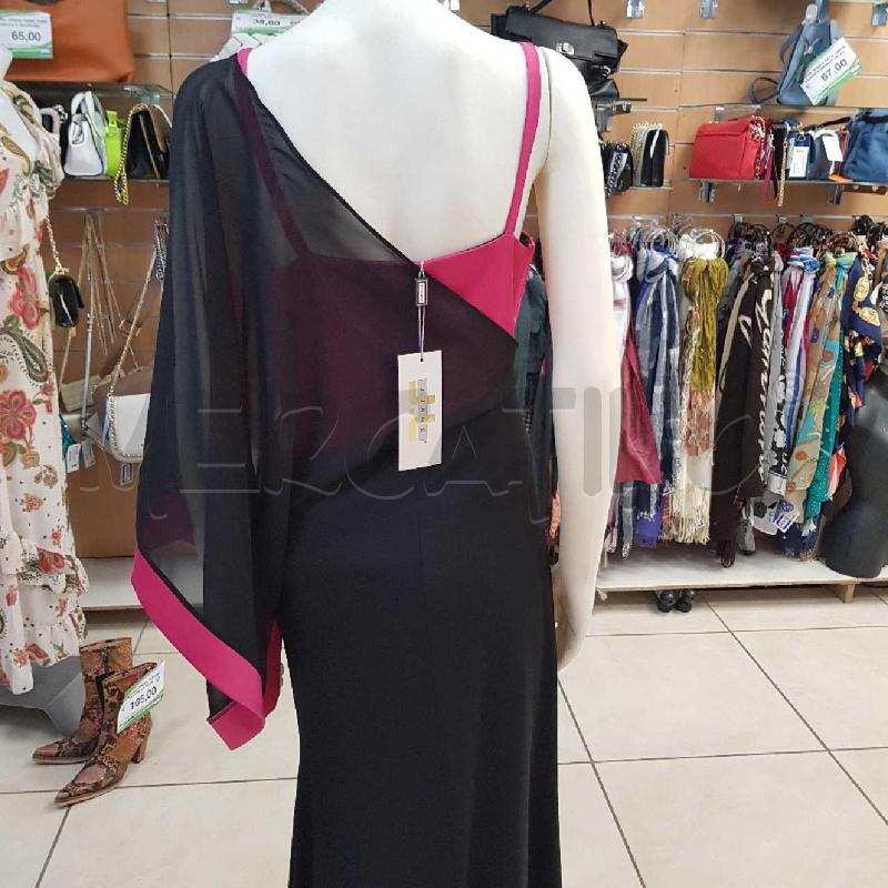 VESTITO DONNA JANE  NEROE FUCSIA  ELEGANTE   | Mercatino dell'Usato L'aquila - loc. vetoio 4