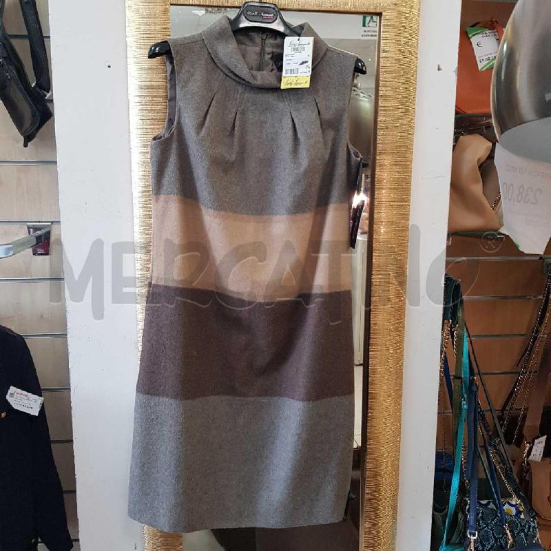 VESTITO DONNA L.SPAGNOLI TUBINO SFUMATO  BEIGE GRIGIO  | Mercatino dell'Usato L'aquila - loc. vetoio 1
