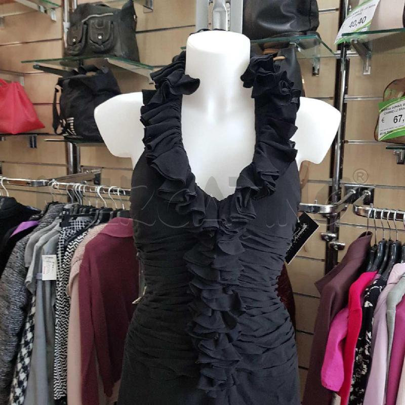 VESTITO DONNA LUISA SPAGNOLI NERO TUBINO C RUCHES  | Mercatino dell'Usato L'aquila - loc. vetoio 2