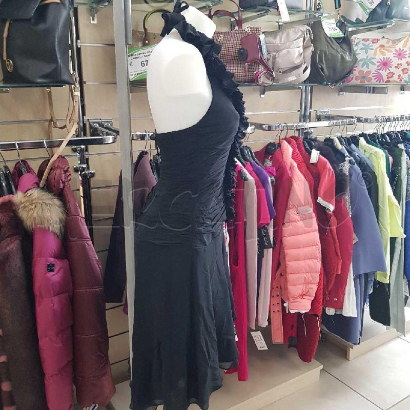 VESTITO DONNA LUISA SPAGNOLI NERO TUBINO C RUCHES  | Mercatino dell'Usato L'aquila - loc. vetoio 3