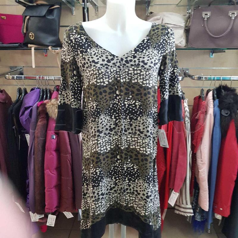 VESTITO DONNA MANILA GRACE VERDE MILITARE E BEIGE  | Mercatino dell'Usato L'aquila - loc. vetoio 1