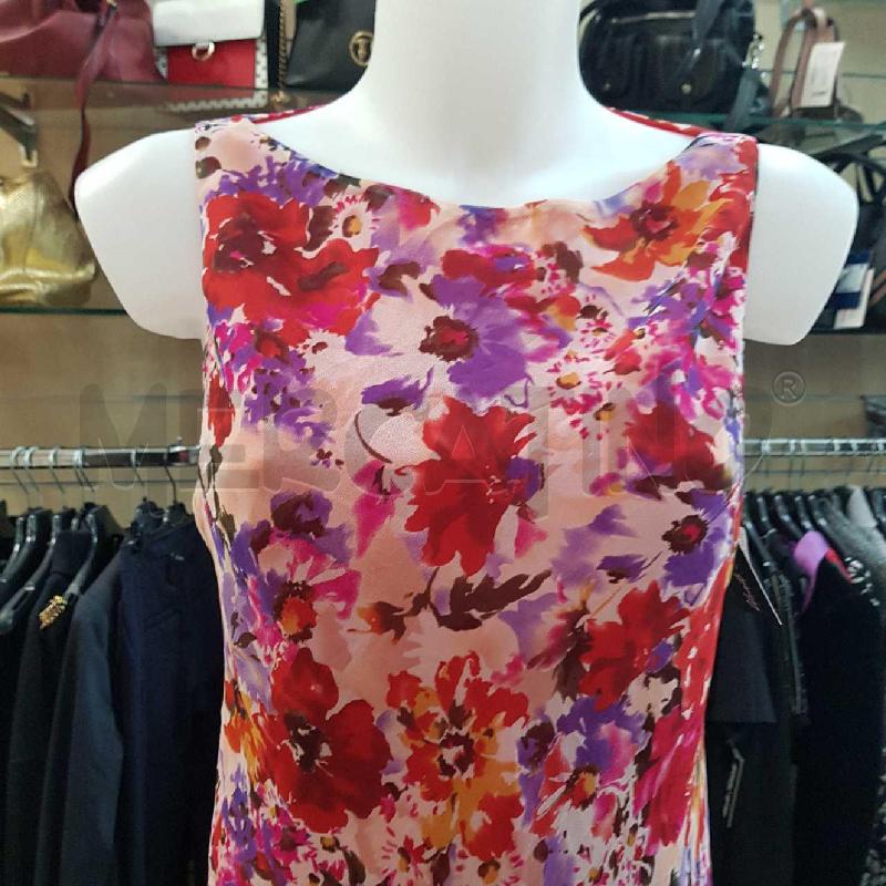 VESTITO DONNA RALPH LAUREN FONDO ROSSO E FIORI   | Mercatino dell'Usato L'aquila - loc. vetoio 2