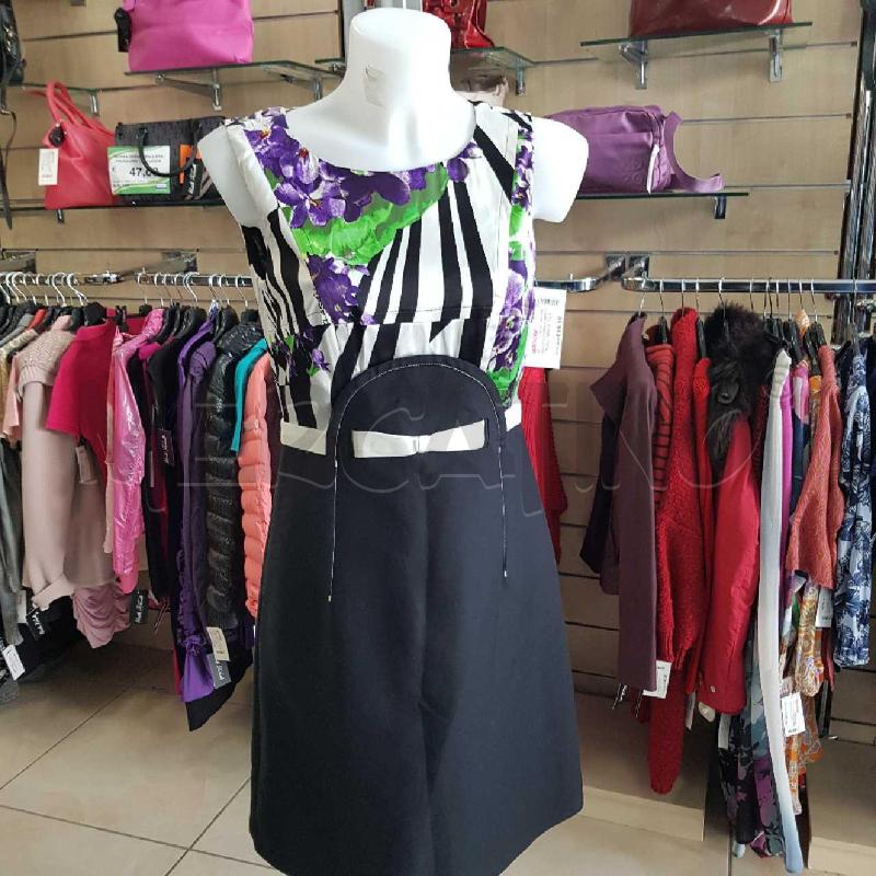 VESTITO DONNA ROBERTO CAVALLI NERO E VIOLETTE   | Mercatino dell'Usato L'aquila - loc. vetoio 1