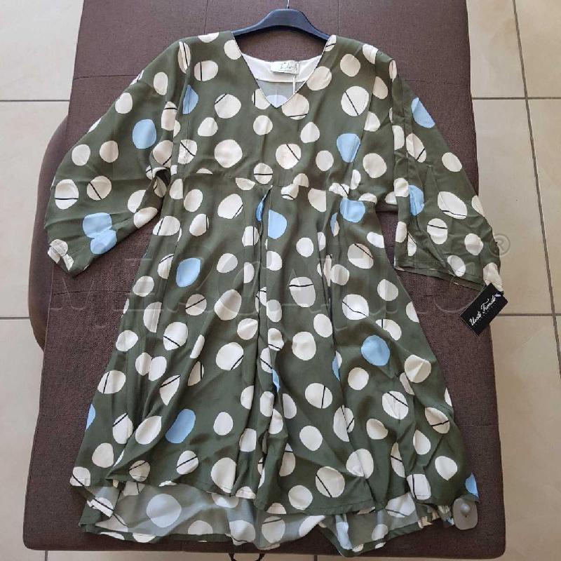 VESTITO DONNA TO ABI VERDE DECORI POIS  | Mercatino dell'Usato L'aquila - loc. vetoio 1