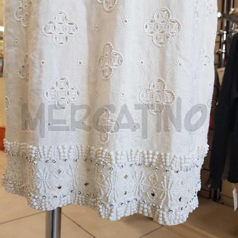 VESTITO DONNA TWIN SET LINO BIANCO E PERLINE  BIANCHE  | Mercatino dell'Usato L'aquila - loc. vetoio 3