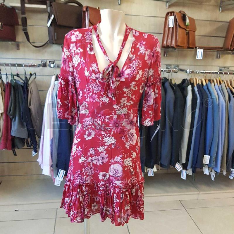 VESTITO DONNA TWIN SET  ROSSO CON FIORI   | Mercatino dell'Usato L'aquila - loc. vetoio 1