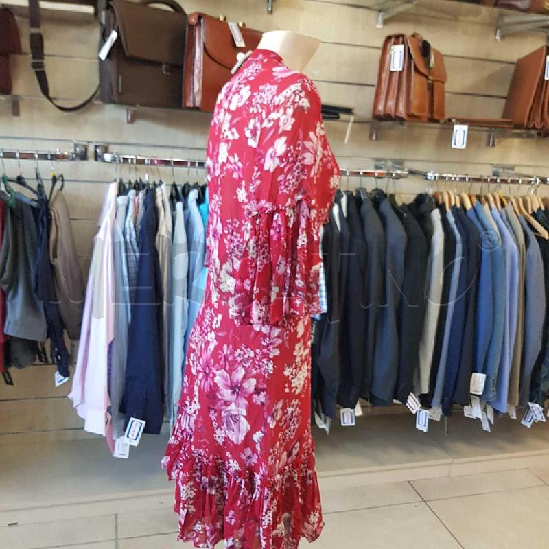VESTITO DONNA TWIN SET  ROSSO CON FIORI   | Mercatino dell'Usato L'aquila - loc. vetoio 2