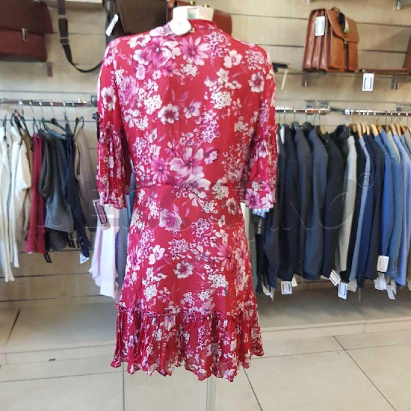 VESTITO DONNA TWIN SET  ROSSO CON FIORI   | Mercatino dell'Usato L'aquila - loc. vetoio 3