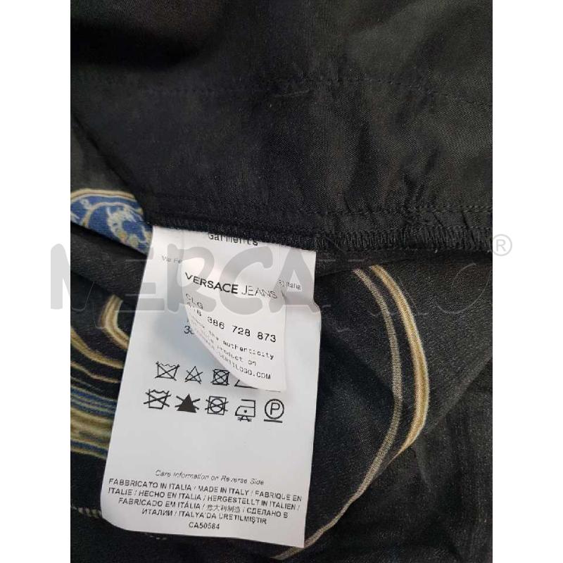 VESTITO DONNA VERSACE  NERO E BLU CHEMISIER   | Mercatino dell'Usato L'aquila - loc. vetoio 4