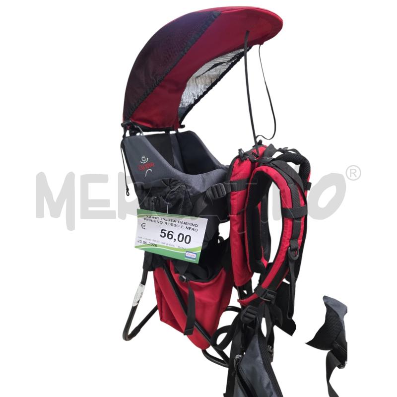 ZAINO  PORTA BAMBINO FERRINO ROSSO E NERO   | Mercatino dell'Usato L'aquila - loc. vetoio 1