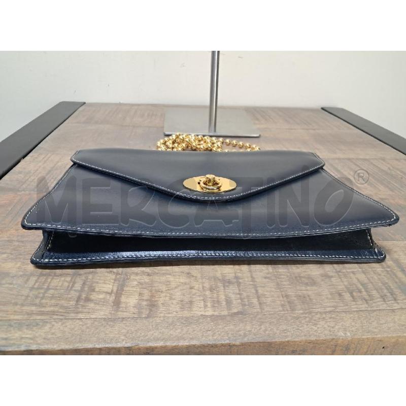 BORSA PELLE CARTELLA BLU FERRE | Mercatino dell'Usato Arezzo 4