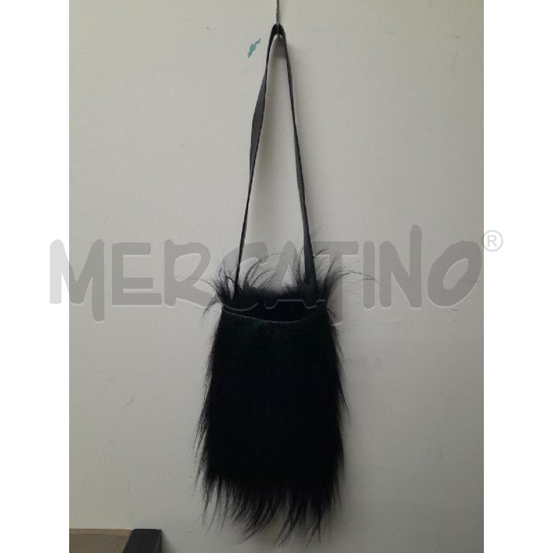 BORSA PELLICCIA NERA VERA | Mercatino dell'Usato Arezzo 1