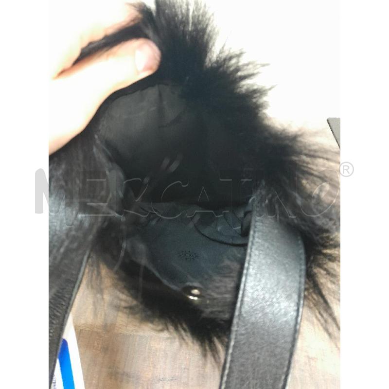 BORSA PELLICCIA NERA VERA | Mercatino dell'Usato Arezzo 2