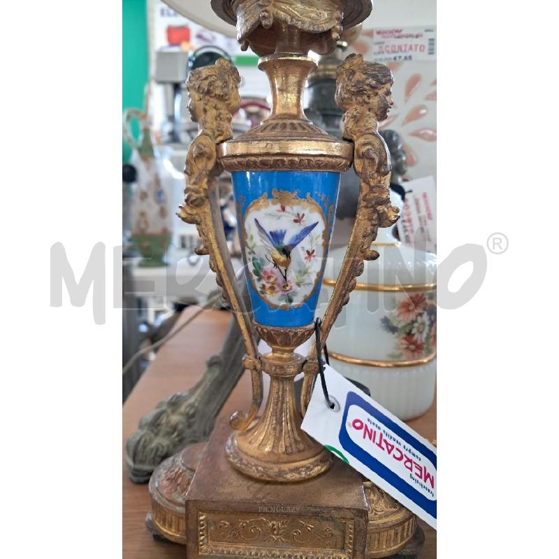 CANDELABRO CELESTE E ORO | Mercatino dell'Usato Arezzo 3
