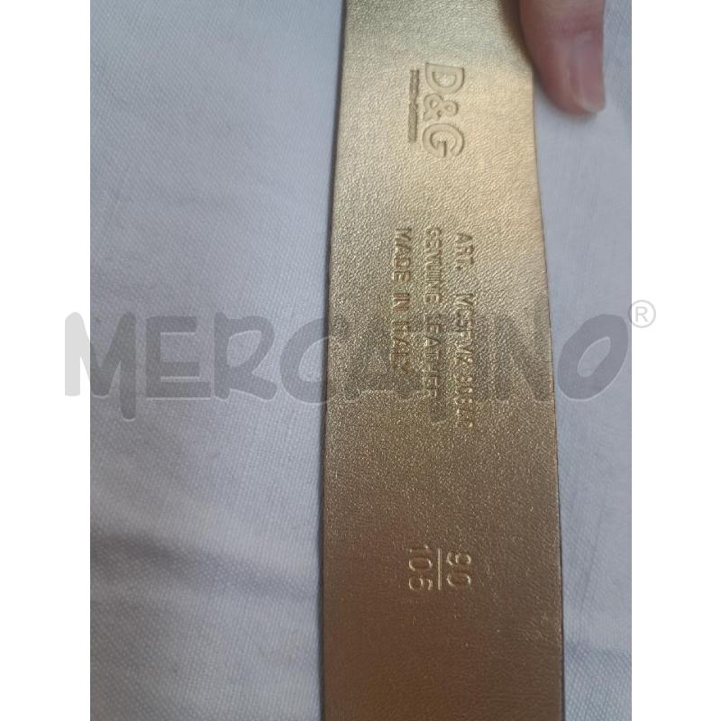 CINTURA PELLE DG FIBBIA STRASS | Mercatino dell'Usato Arezzo 4