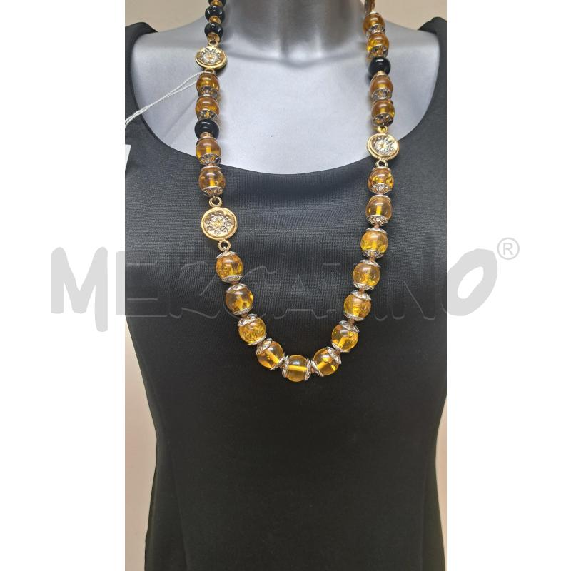 COLLANA ANNI 80 SFERE DI RESINA GIALLE NERE | Mercatino dell'Usato Arezzo 2