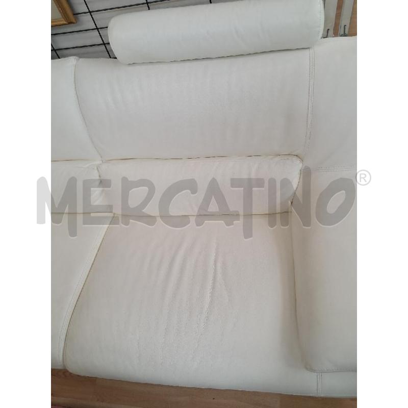 DIVANO IN PELLE BIANCO 3 POSTI  | Mercatino dell'Usato Arezzo 5