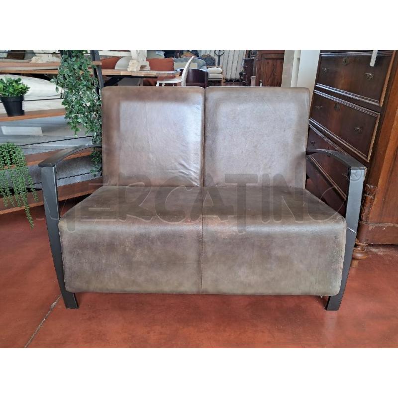 DIVANO IN PELLE MARRONE  | Mercatino dell'Usato Arezzo 1