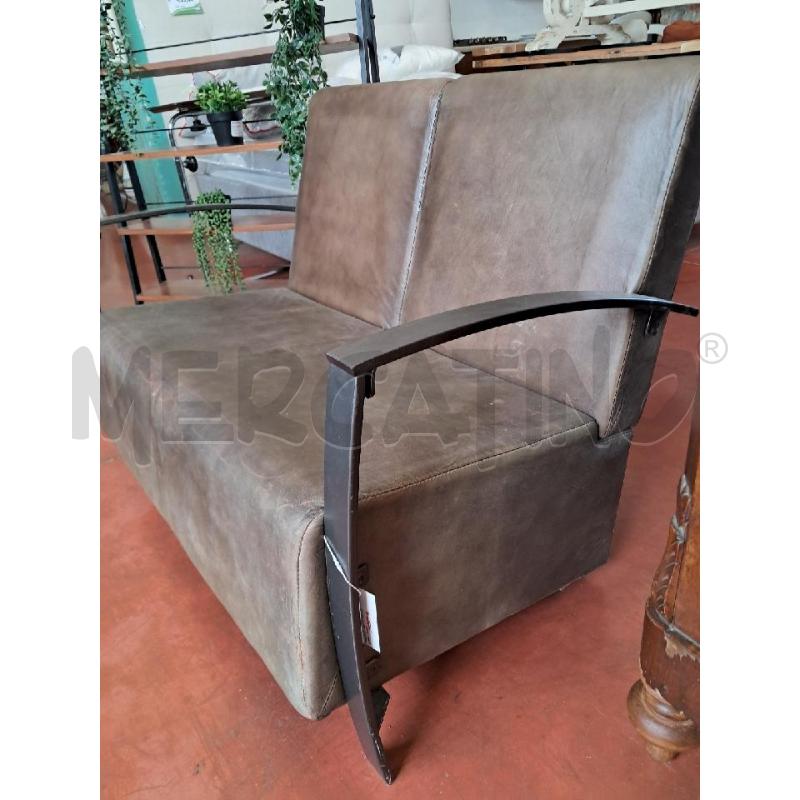DIVANO IN PELLE MARRONE  | Mercatino dell'Usato Arezzo 2