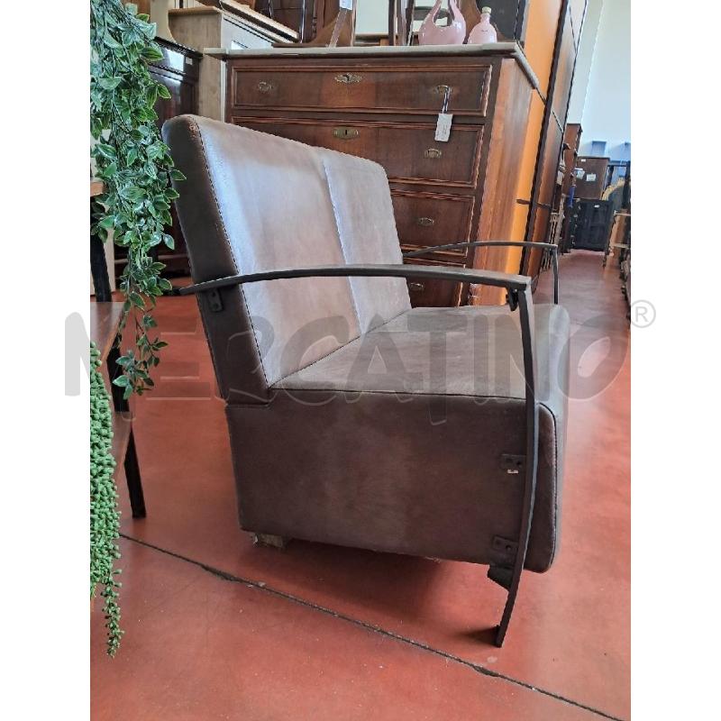 DIVANO IN PELLE MARRONE  | Mercatino dell'Usato Arezzo 5