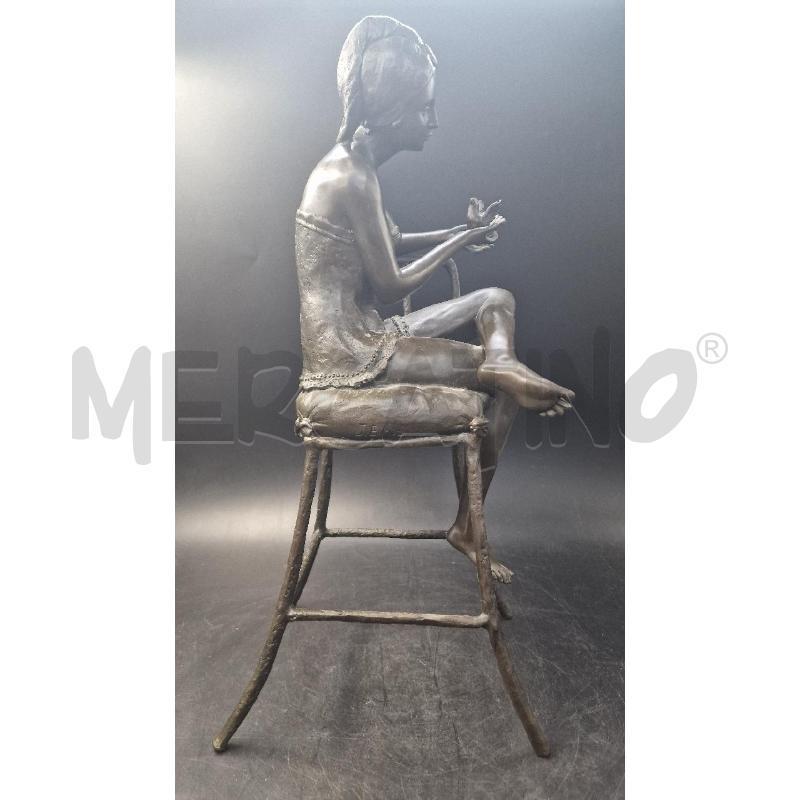 FUSIONE BRONZO DONNA SEDUTA J.E.MIR | Mercatino dell'Usato Arezzo 4