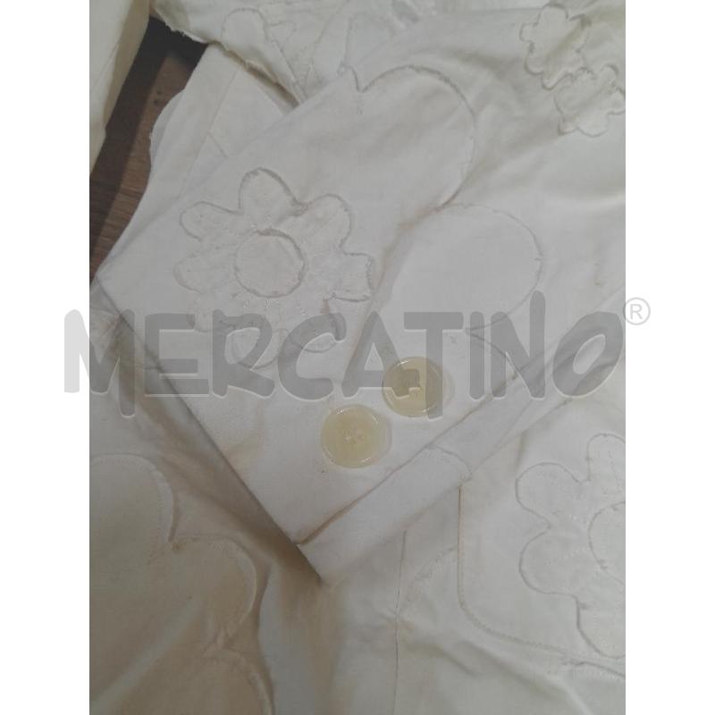 GIACCA  BIANCA CASHAREL FIORE STOFFA | Mercatino dell'Usato Arezzo 5