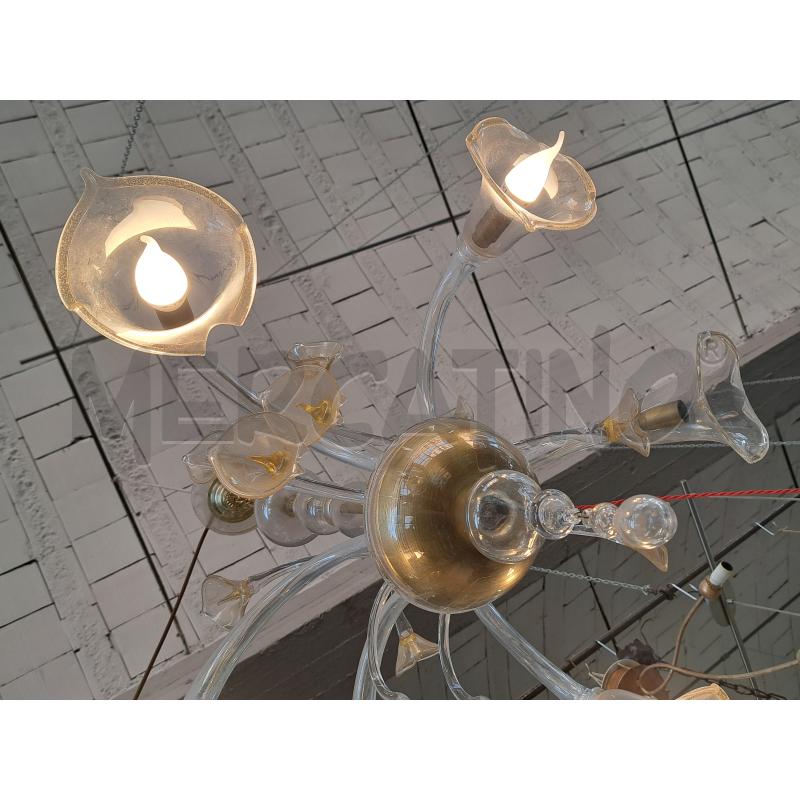 LAMPADARIO VETRO DORATO | Mercatino dell'Usato Arezzo 2