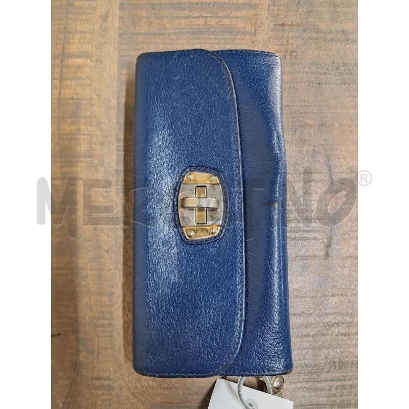 PORTA FOGLIO PELLE BLU MIU MIU | Mercatino dell'Usato Arezzo 1
