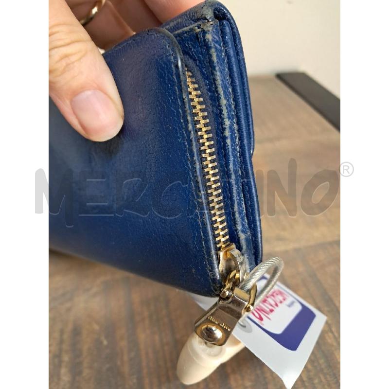 PORTA FOGLIO PELLE BLU MIU MIU | Mercatino dell'Usato Arezzo 3
