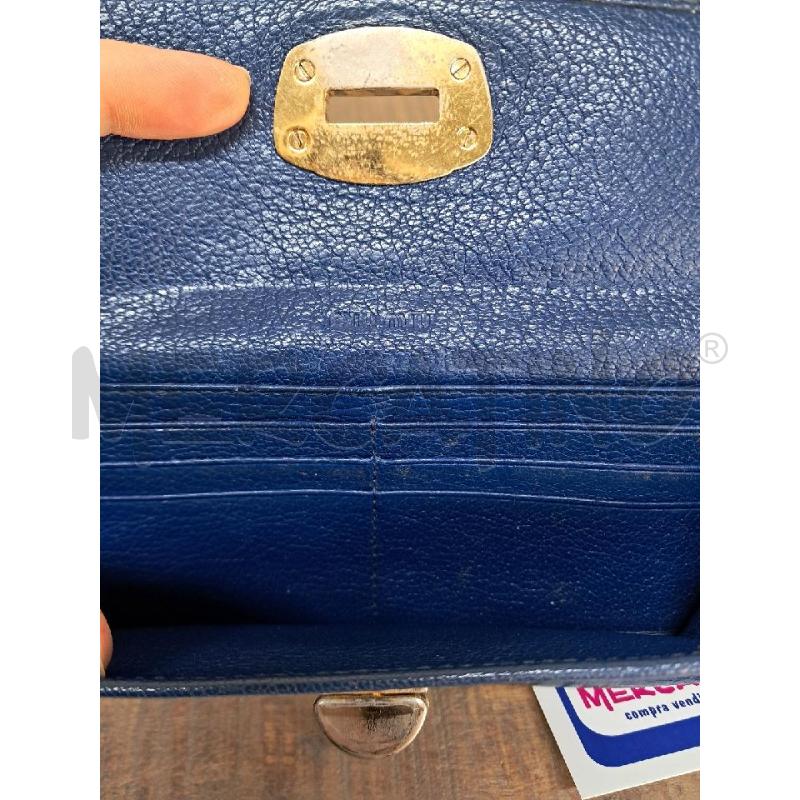 PORTA FOGLIO PELLE BLU MIU MIU | Mercatino dell'Usato Arezzo 4