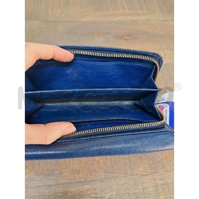 PORTA FOGLIO PELLE BLU MIU MIU | Mercatino dell'Usato Arezzo 5