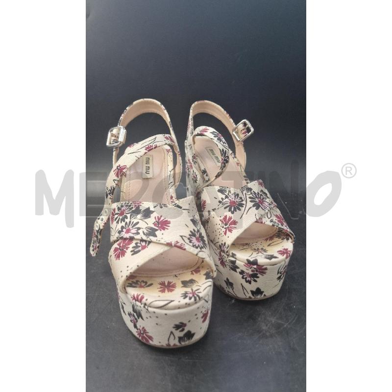 SANDALI DONNA FIORI MIU MIU | Mercatino dell'Usato Arezzo 1