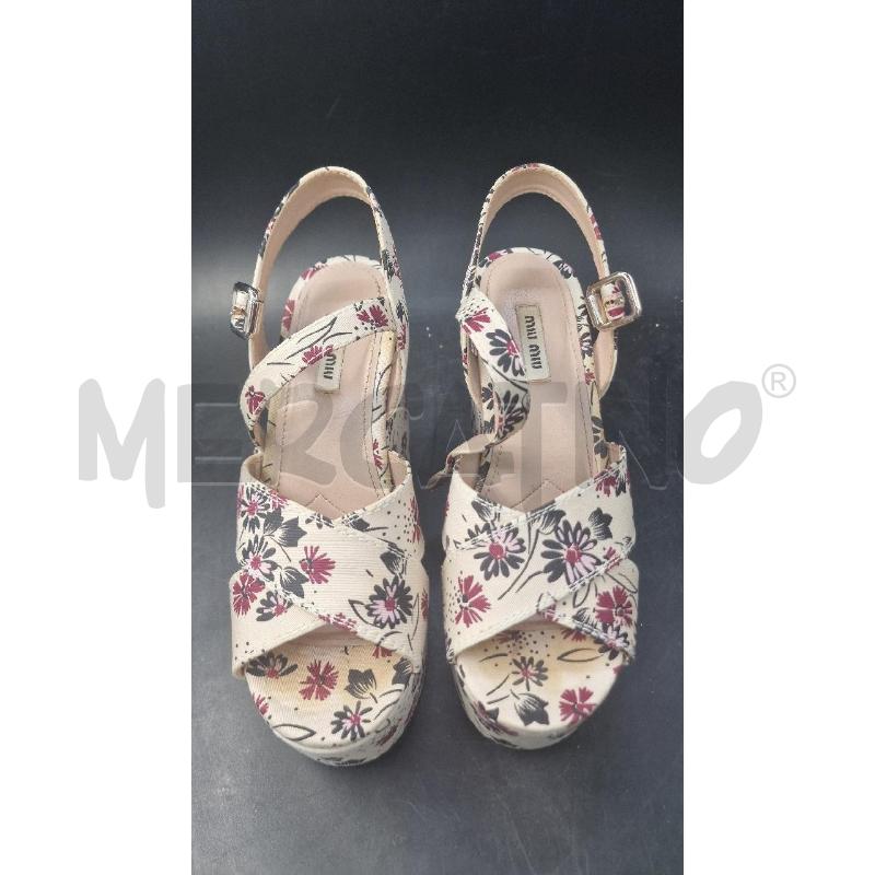 SANDALI DONNA FIORI MIU MIU | Mercatino dell'Usato Arezzo 2