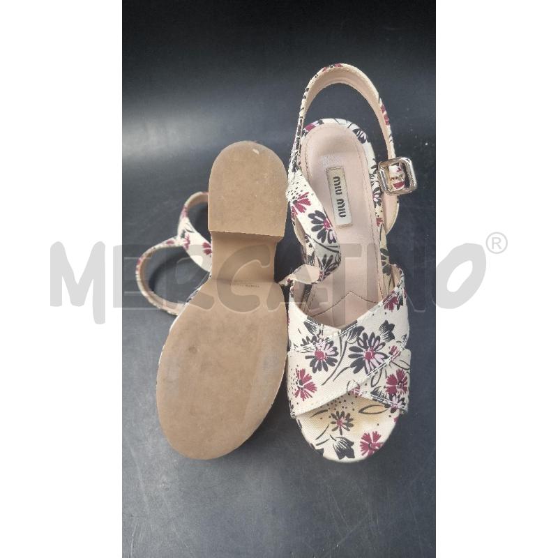 SANDALI DONNA FIORI MIU MIU | Mercatino dell'Usato Arezzo 3