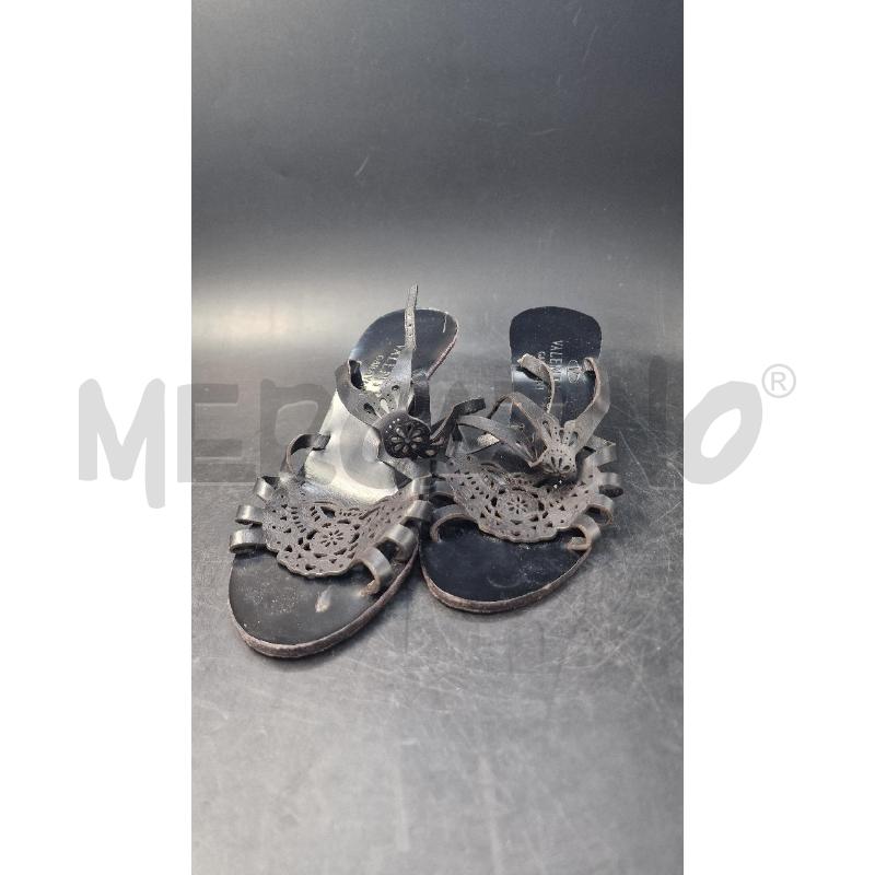 SANDALI DONNA NERI PELLE VALENTINO | Mercatino dell'Usato Arezzo 1