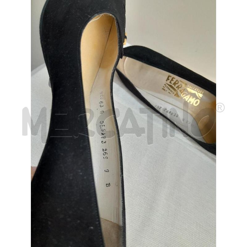 SCARPE TACCHI NERA FERRAGAMO | Mercatino dell'Usato Arezzo 4