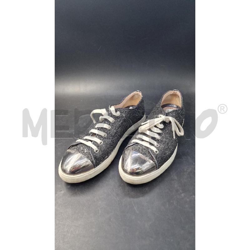 SNEAKERS DONNA GLITTER NERI MIU MIU | Mercatino dell'Usato Arezzo 1