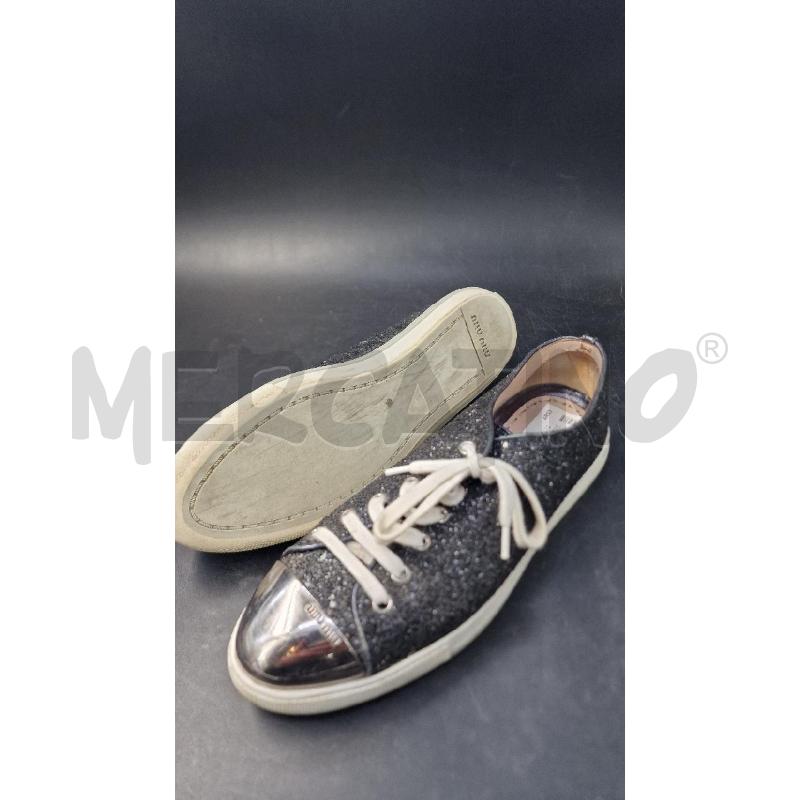 SNEAKERS DONNA GLITTER NERI MIU MIU | Mercatino dell'Usato Arezzo 4